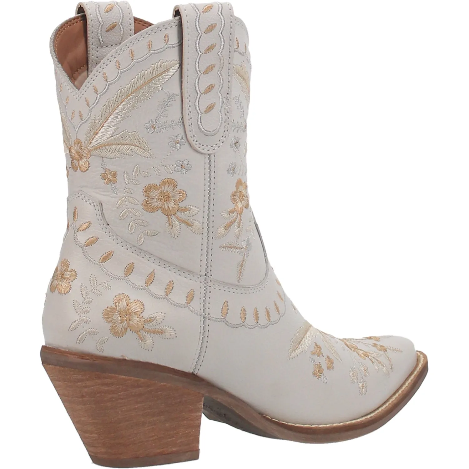 Dingo Primrose in White DI748 Ladies Ankle Boots