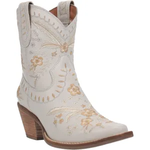 Dingo Primrose in White DI748 Ladies Ankle Boots