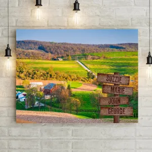 Distant Farm York County Barn Personalized Premium Canvas