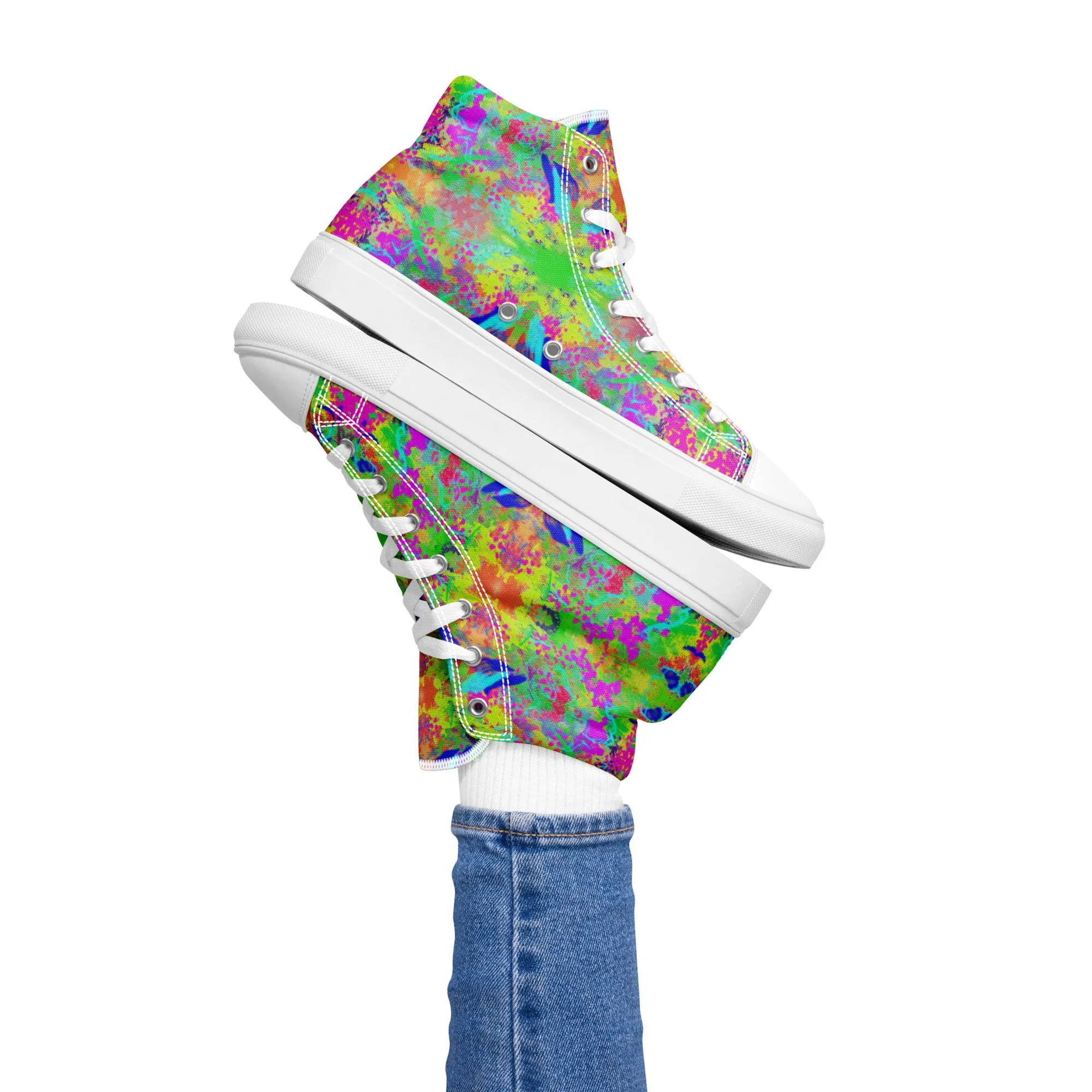 Dye-ing to Work Out Women’s high top canvas shoes