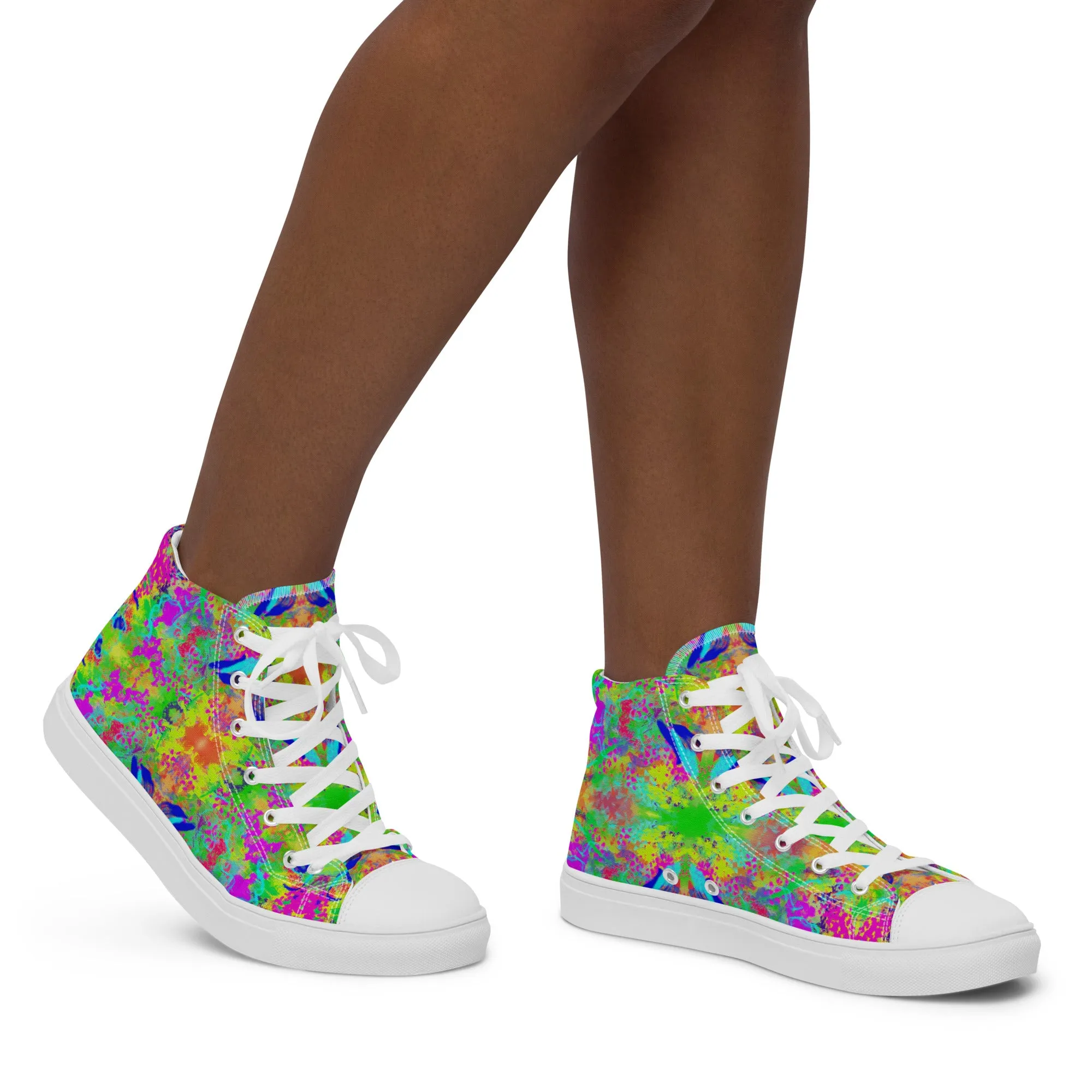 Dye-ing to Work Out Women’s high top canvas shoes