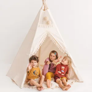 Extra Large Indoor Teepee Tent with Tassel decor