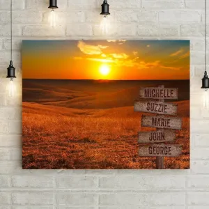 Farm Sunrise Personalized Premium Canvas
