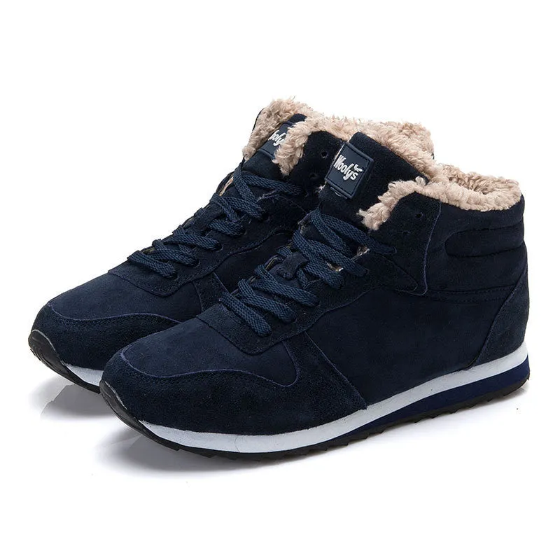 Fashion Men Women Winter Snow Boots keep Warm Boots Plush Ankle boot Snow Work Shoes Men's Women's Outdoor Snow Boots 36-47