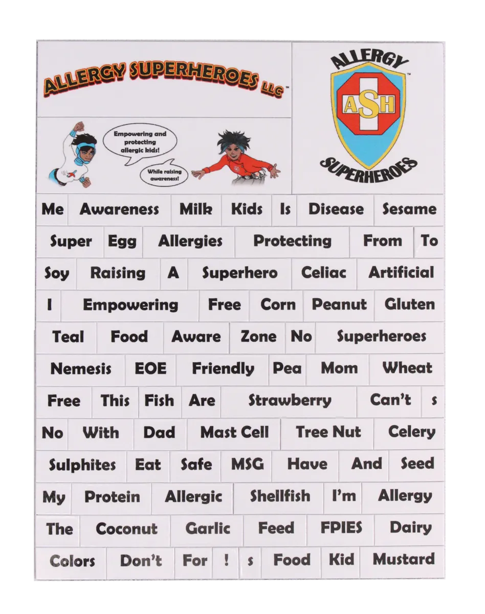 Food Allergy Magnetic Phrases