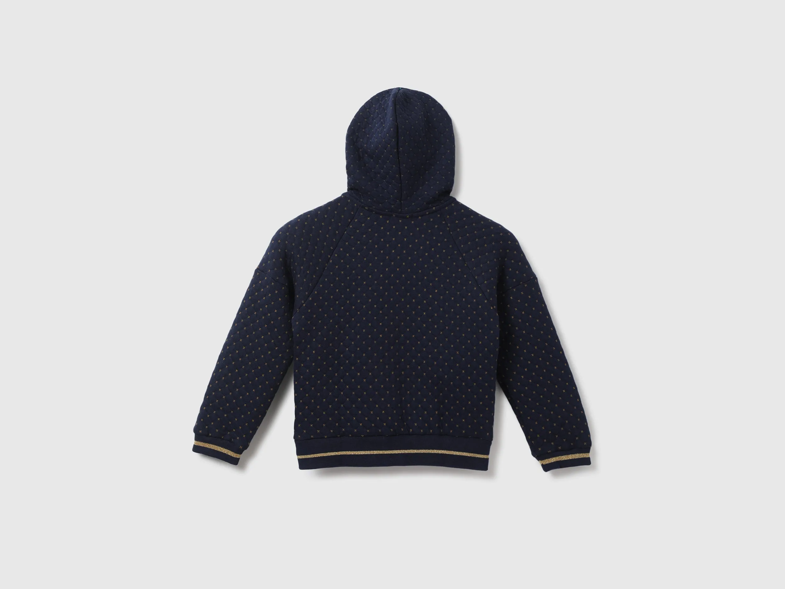 Girls Quilted Hooded Neck Sweatshirt