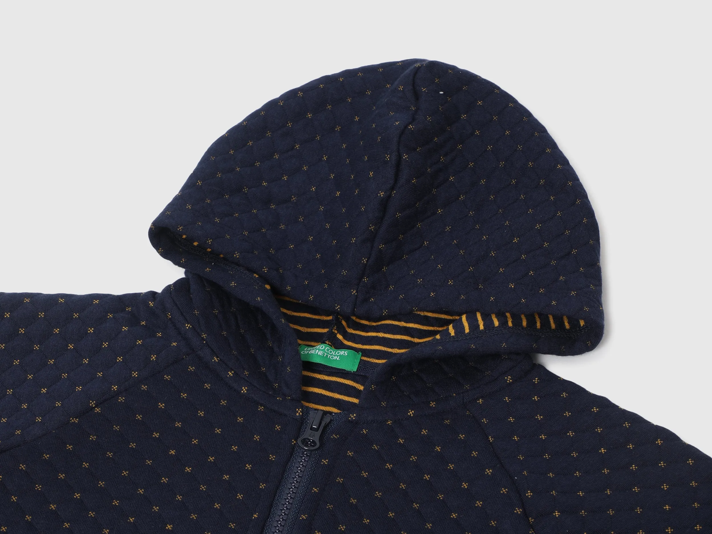 Girls Quilted Hooded Neck Sweatshirt