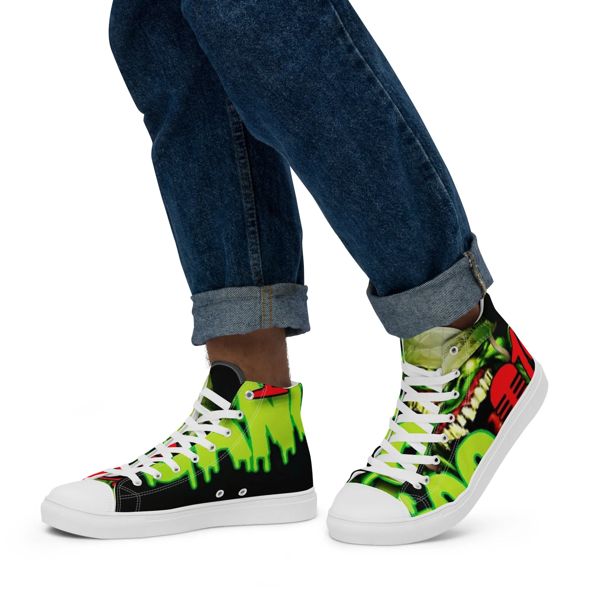 Goo Gang high top canvas shoes