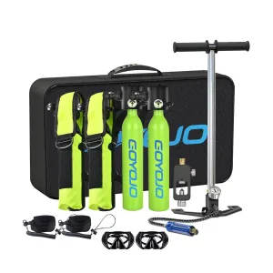 GOYOJO 0.5L Mini Scuba Tank - Portable Dive System 5-10 Minutes Underwater Breathing, Reusable Oxygen Cylinder Kit, Ideal for Diving Training, Up to 10M Depth