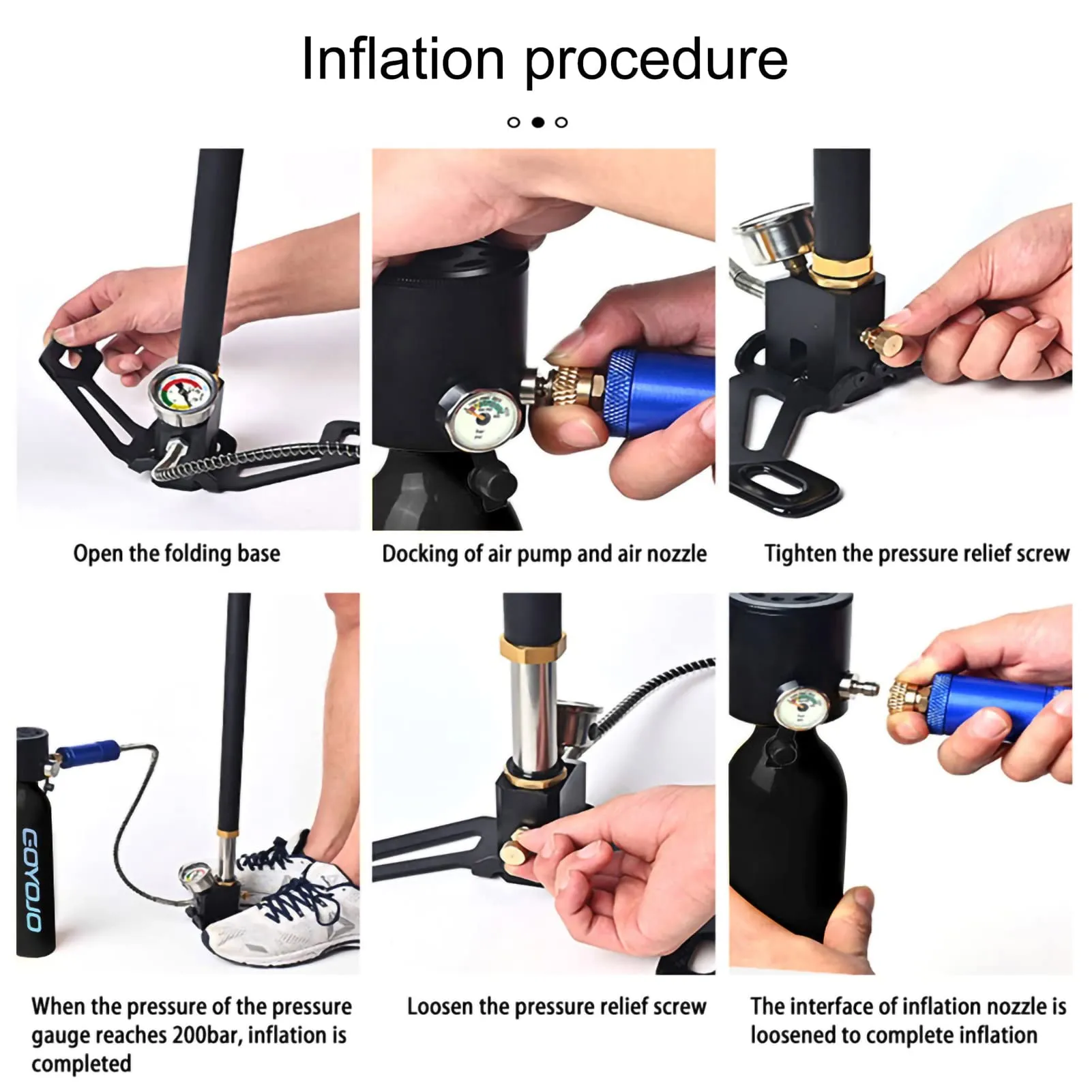 GOYOJO 0.5L Mini Scuba Tank - Portable Dive System 5-10 Minutes Underwater Breathing, Reusable Oxygen Cylinder Kit, Ideal for Diving Training, Up to 10M Depth