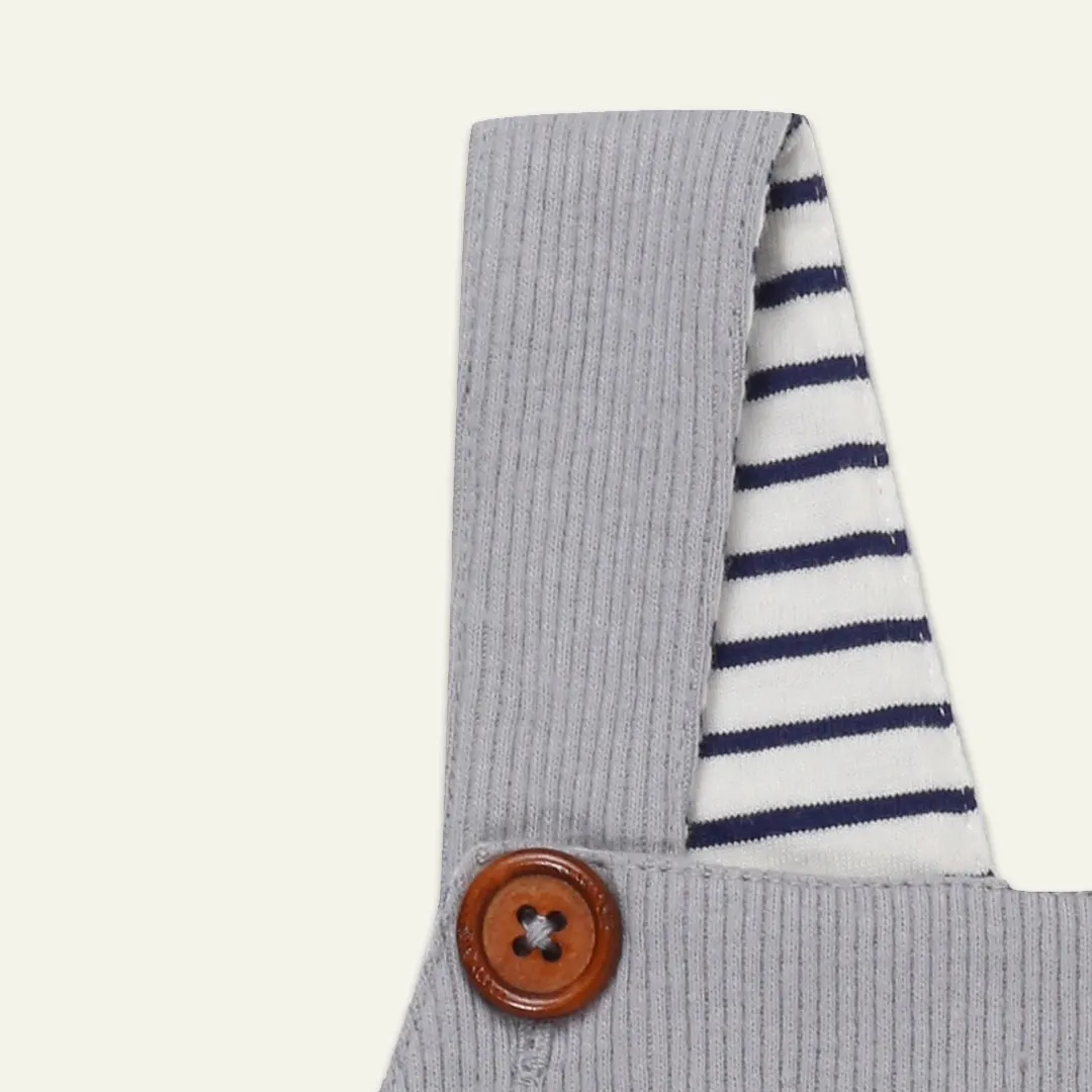 Grey Character Applique Dungarees