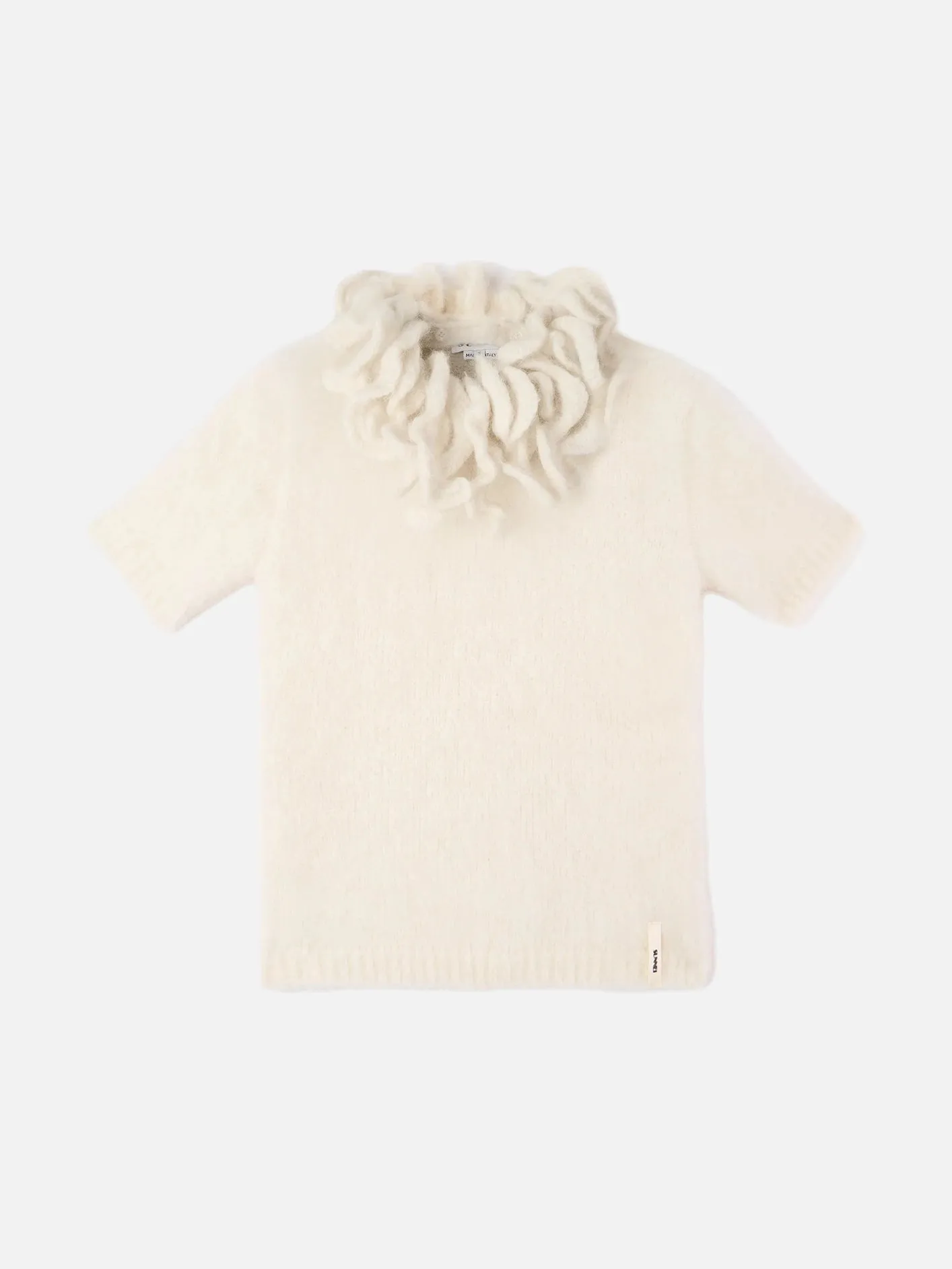 Hairy Knit SS Top - Off White