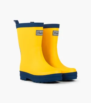 Hatley Matte Rain Boots - Yellow and Navy