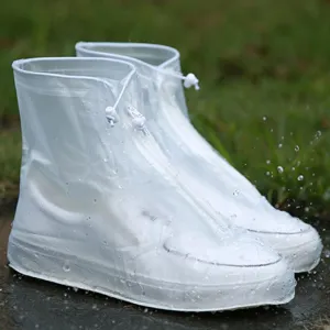 High Quality Men Women's Rain Waterproof Boots Cover Heels Boots Reusable Shoes Covers Thicker Non-slip Platform Rain Boots #921