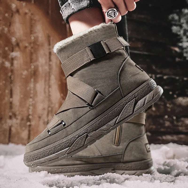 High-Top Men's Casual Martin Boots Northeast Thick Cotton Shoes