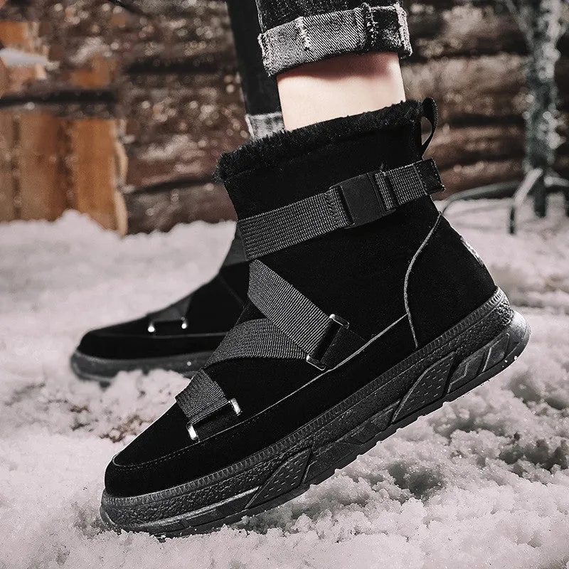High-Top Men's Casual Martin Boots Northeast Thick Cotton Shoes