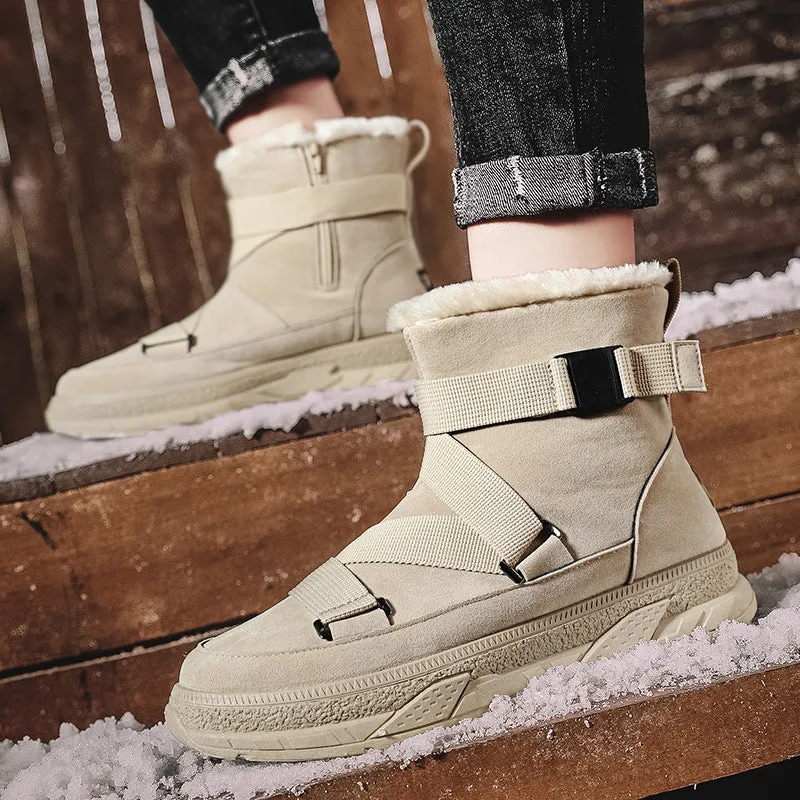 High-Top Men's Casual Martin Boots Northeast Thick Cotton Shoes