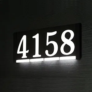 Homidea Backlit LED House Number 0