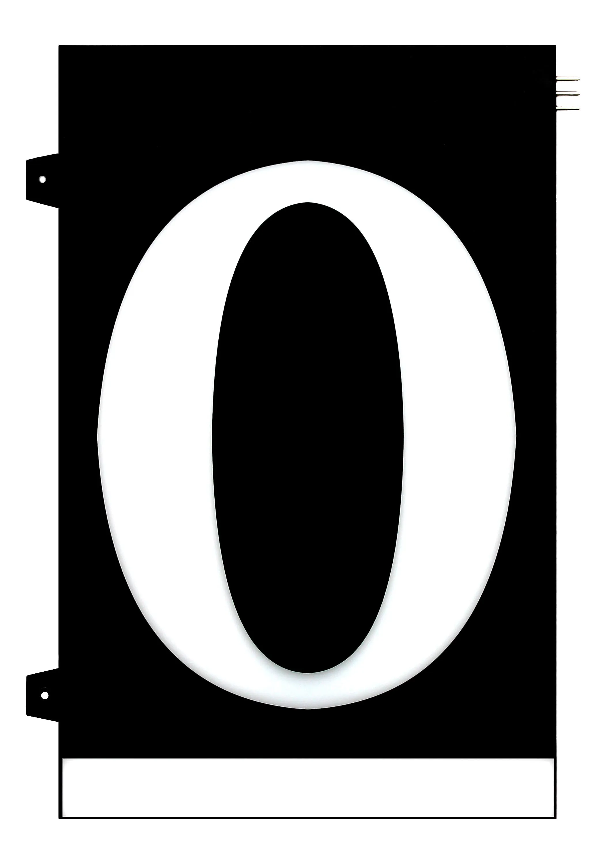 Homidea Backlit LED House Number 0