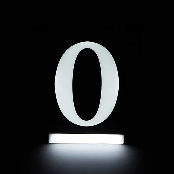 Homidea Backlit LED House Number 0
