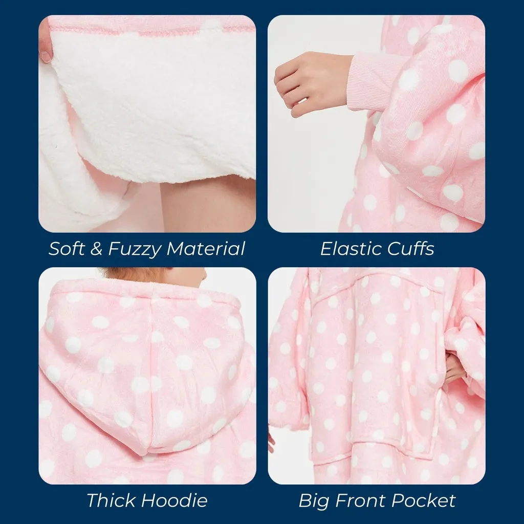 Hoodie Blanket Kids Sushi Blue