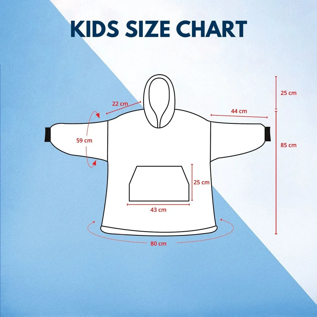 Hoodie Blanket Kids Sushi Blue