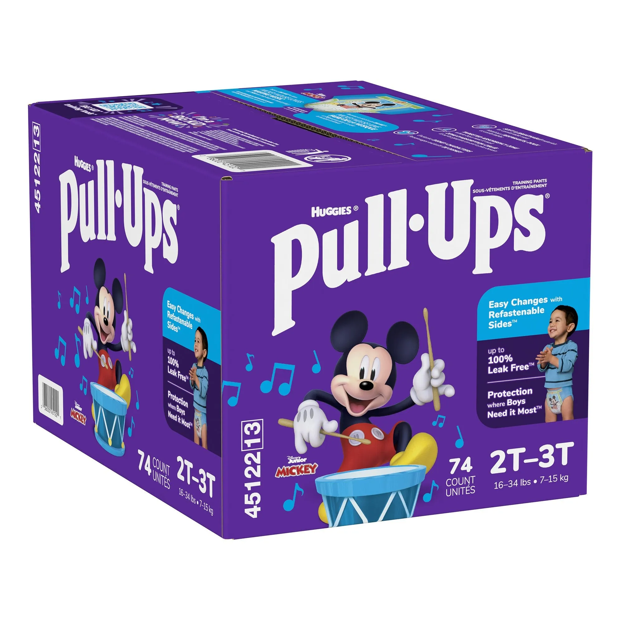 Huggies® Pull-Ups® Learning Designs® Training Pants, 2T to 3T, 74 per Box