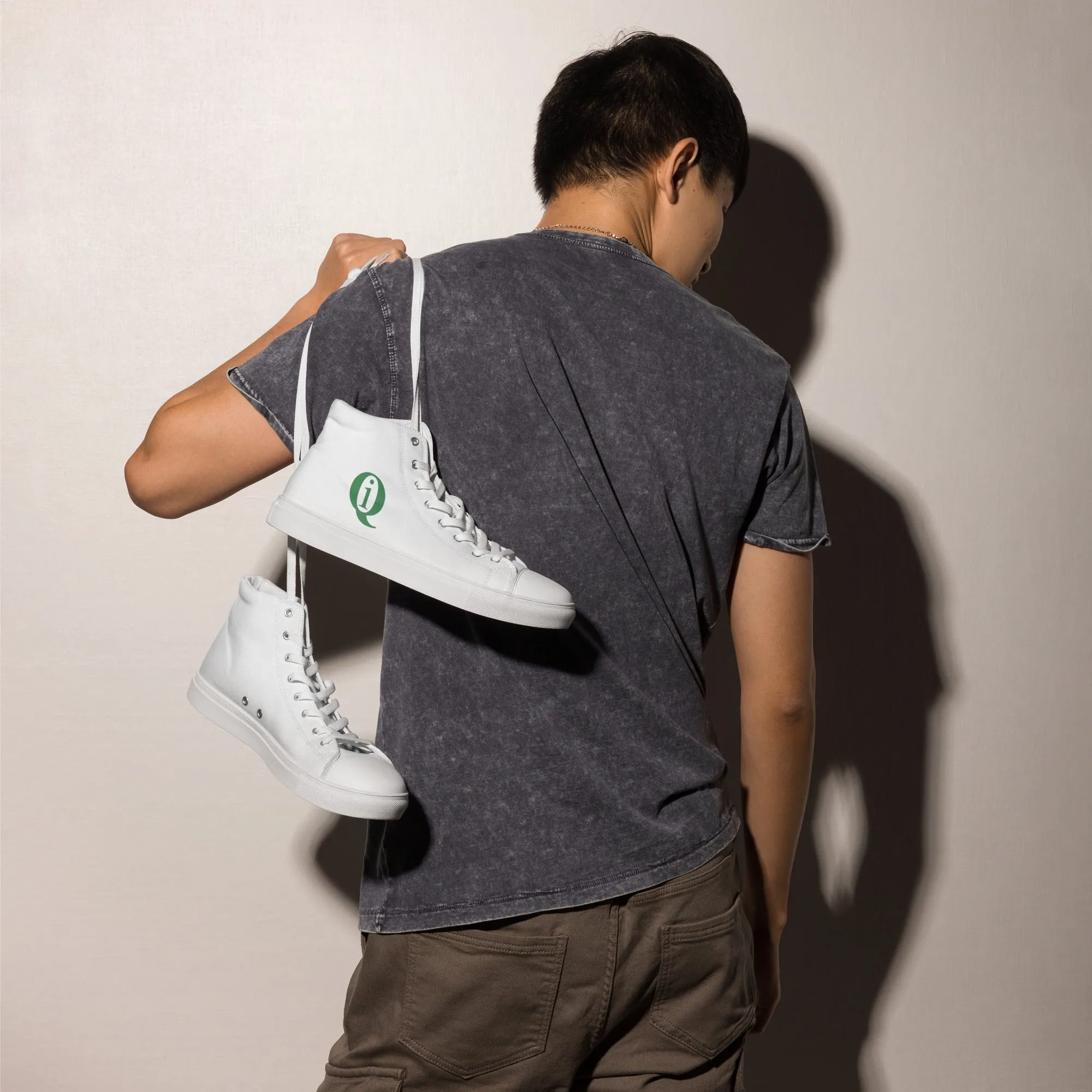 IQ Fashion | Men’s high top canvas shoes