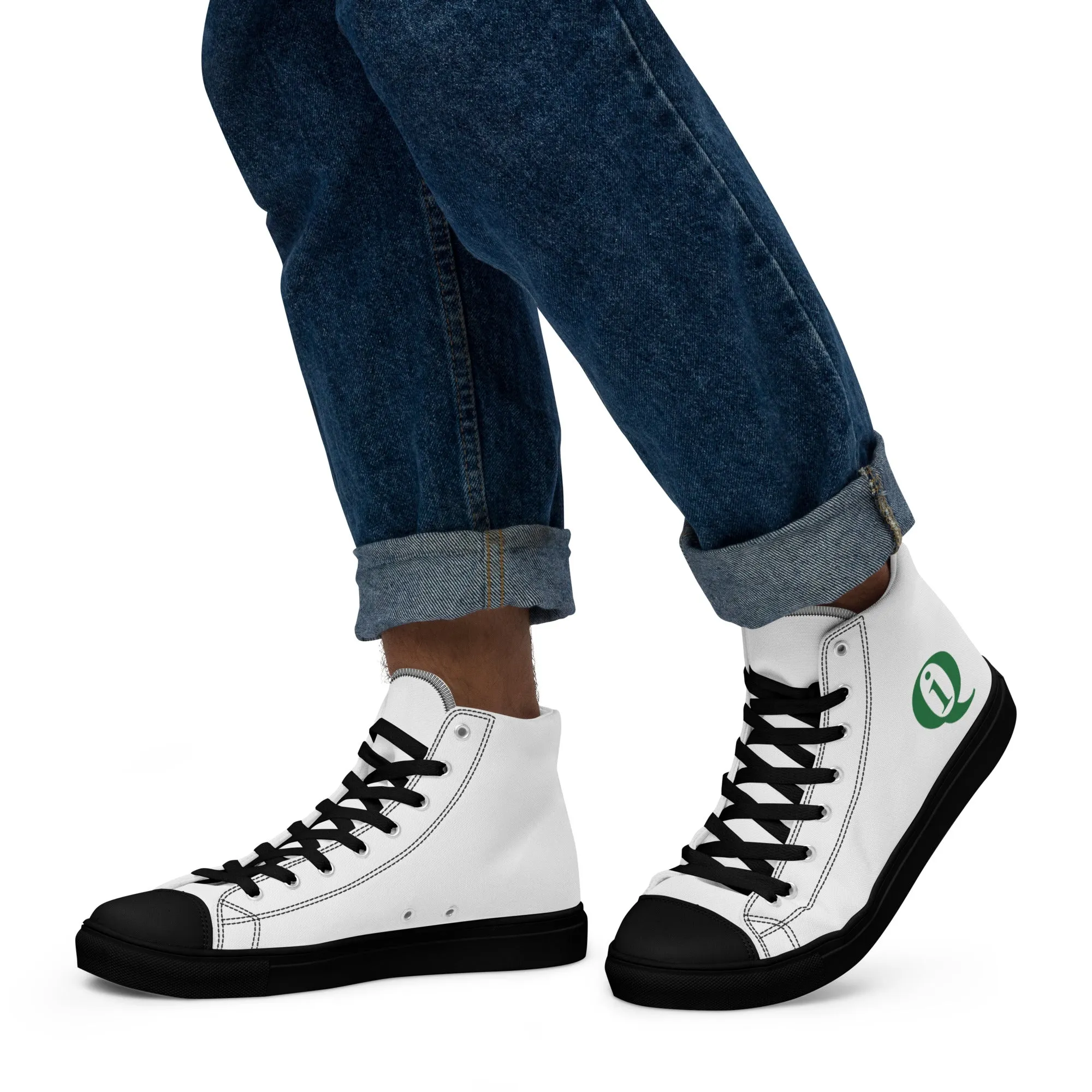 IQ Fashion | Men’s high top canvas shoes