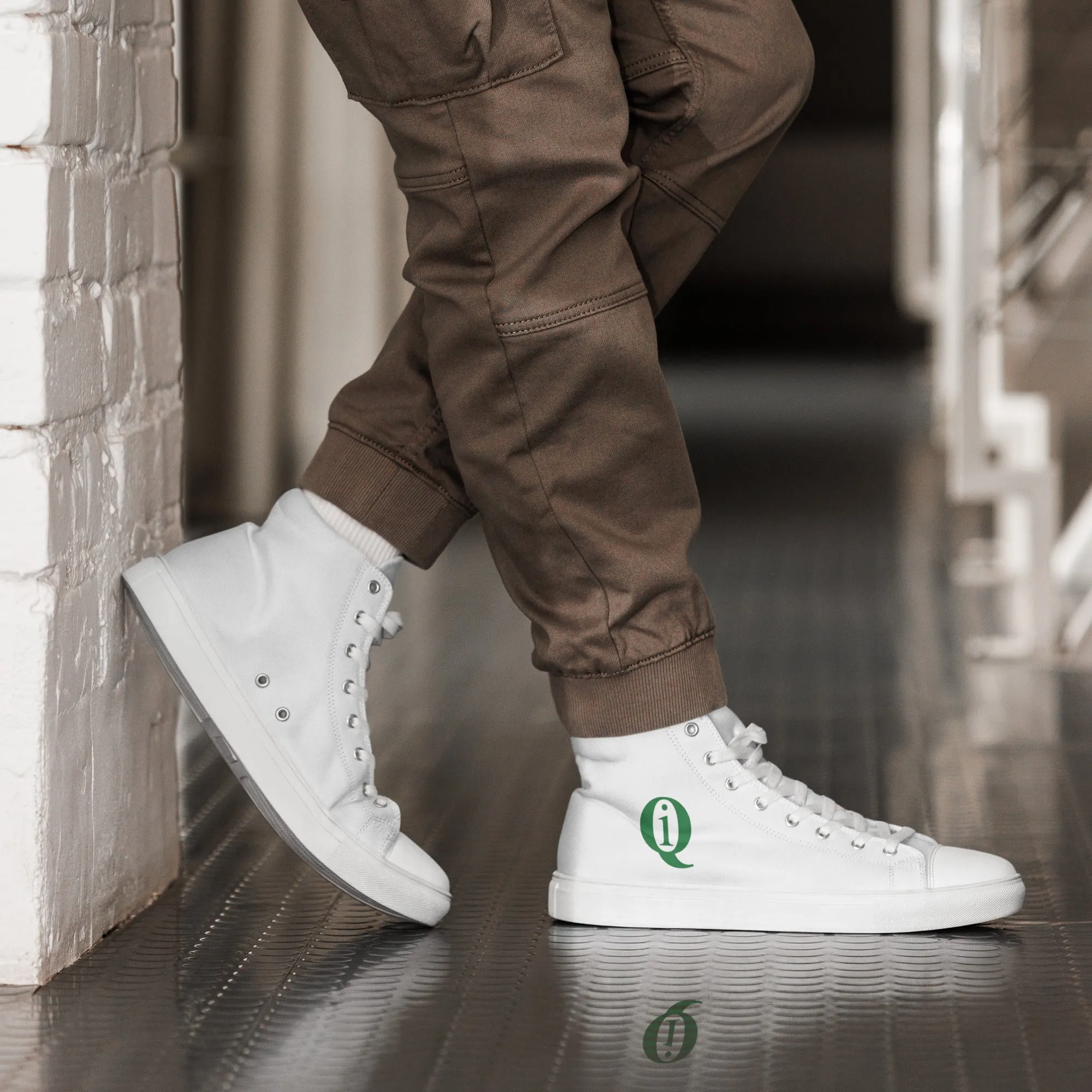 IQ Fashion | Men’s high top canvas shoes