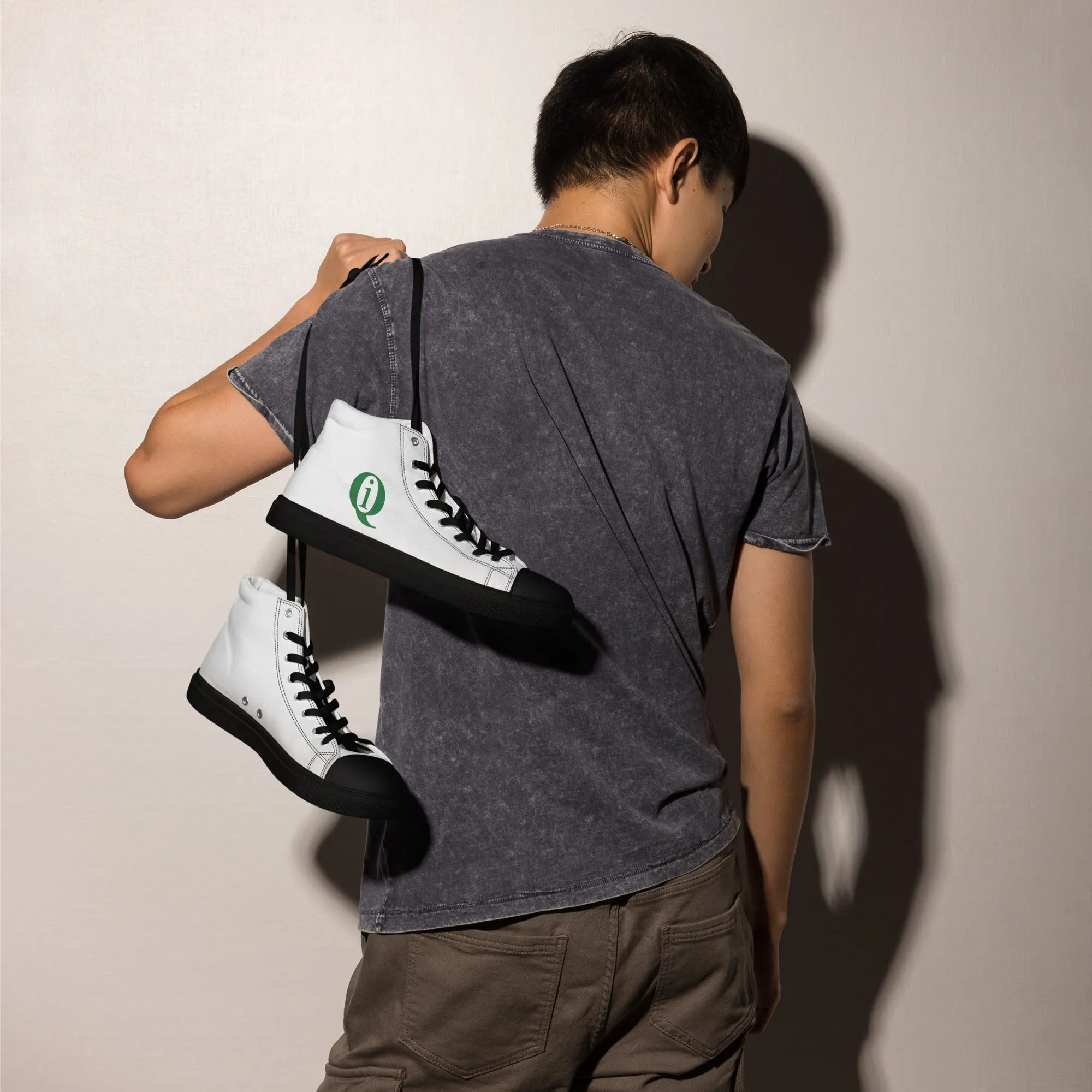 IQ Fashion | Men’s high top canvas shoes
