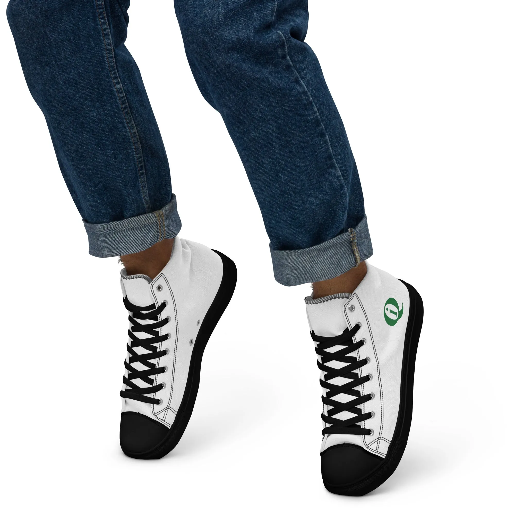 IQ Fashion | Men’s high top canvas shoes