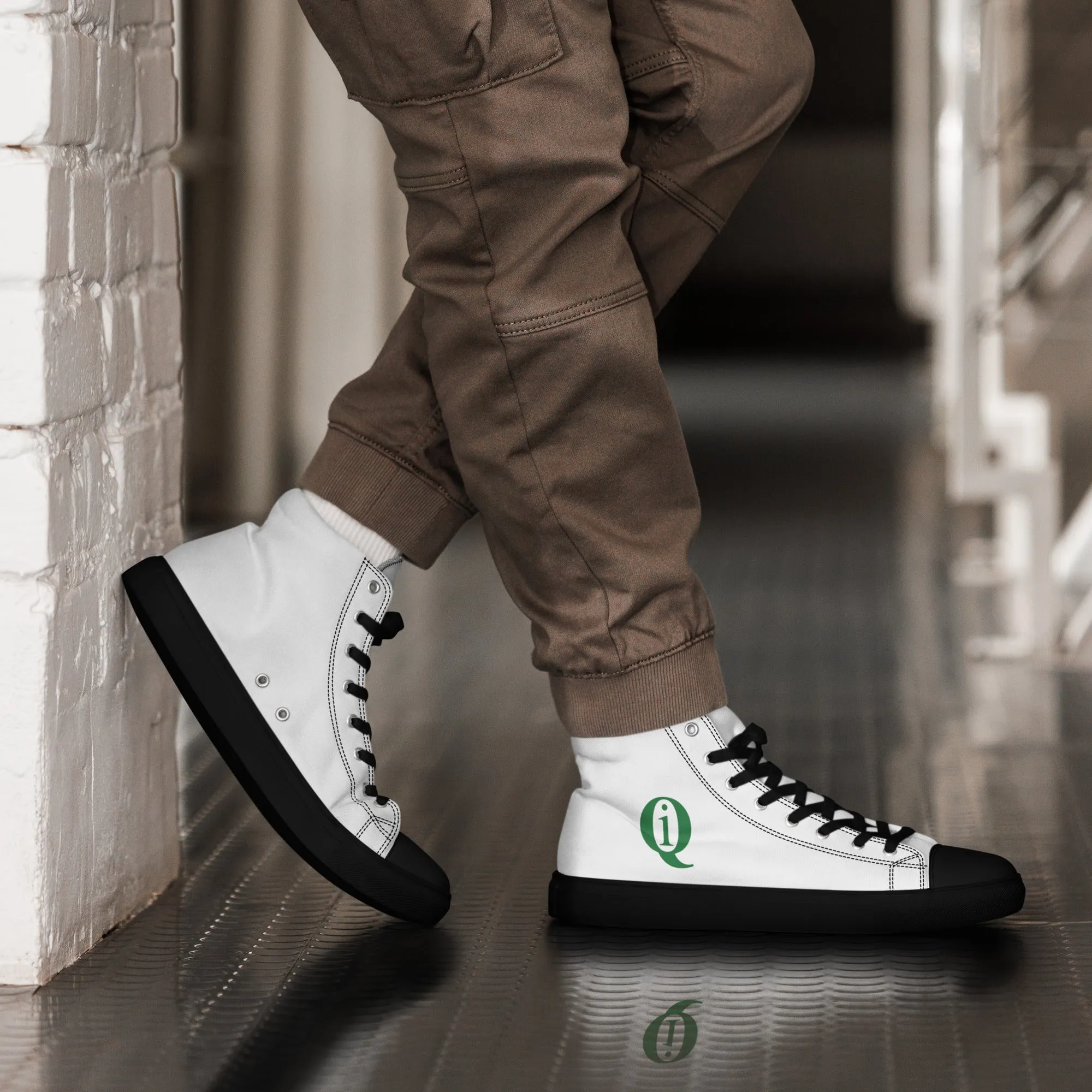 IQ Fashion | Men’s high top canvas shoes