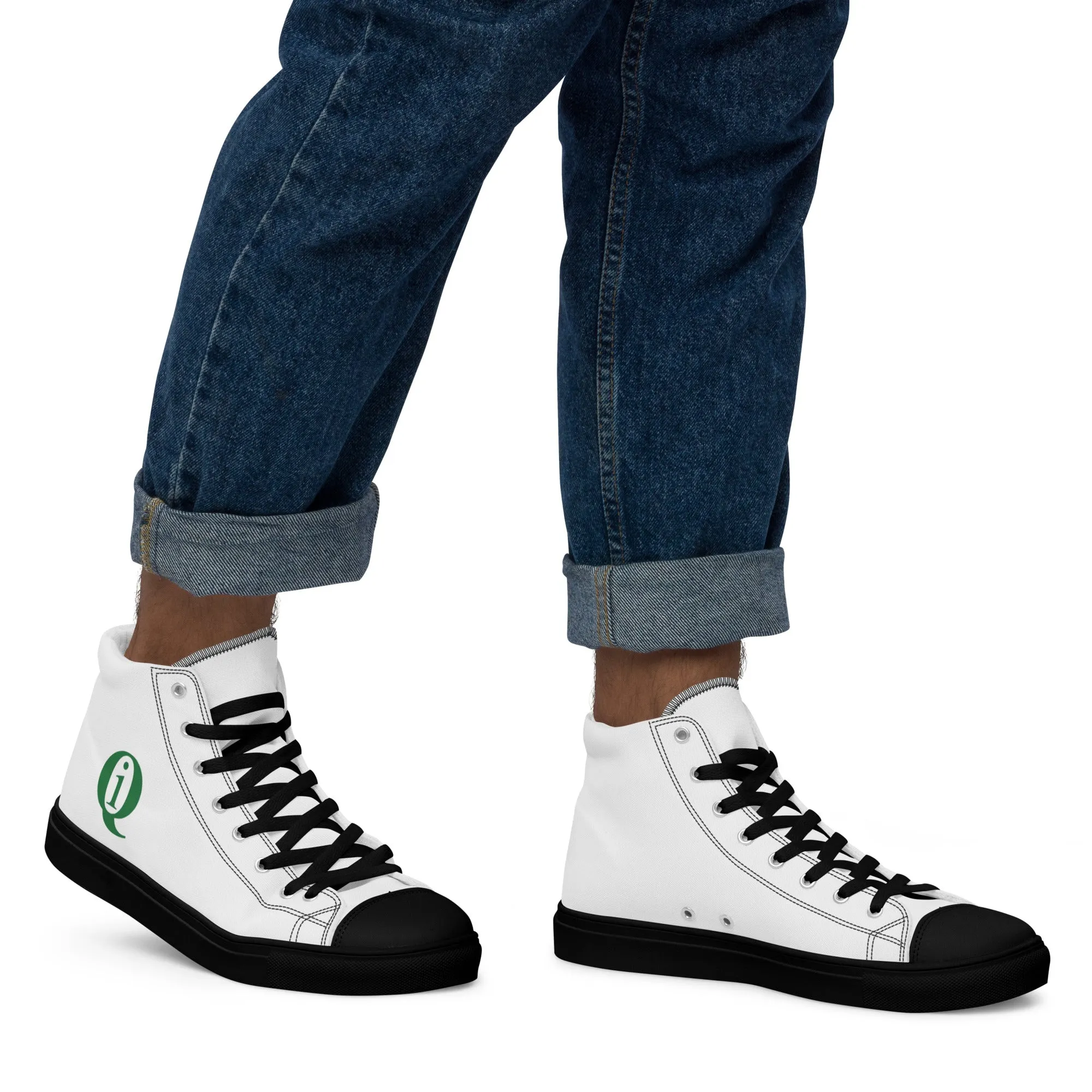 IQ Fashion | Men’s high top canvas shoes