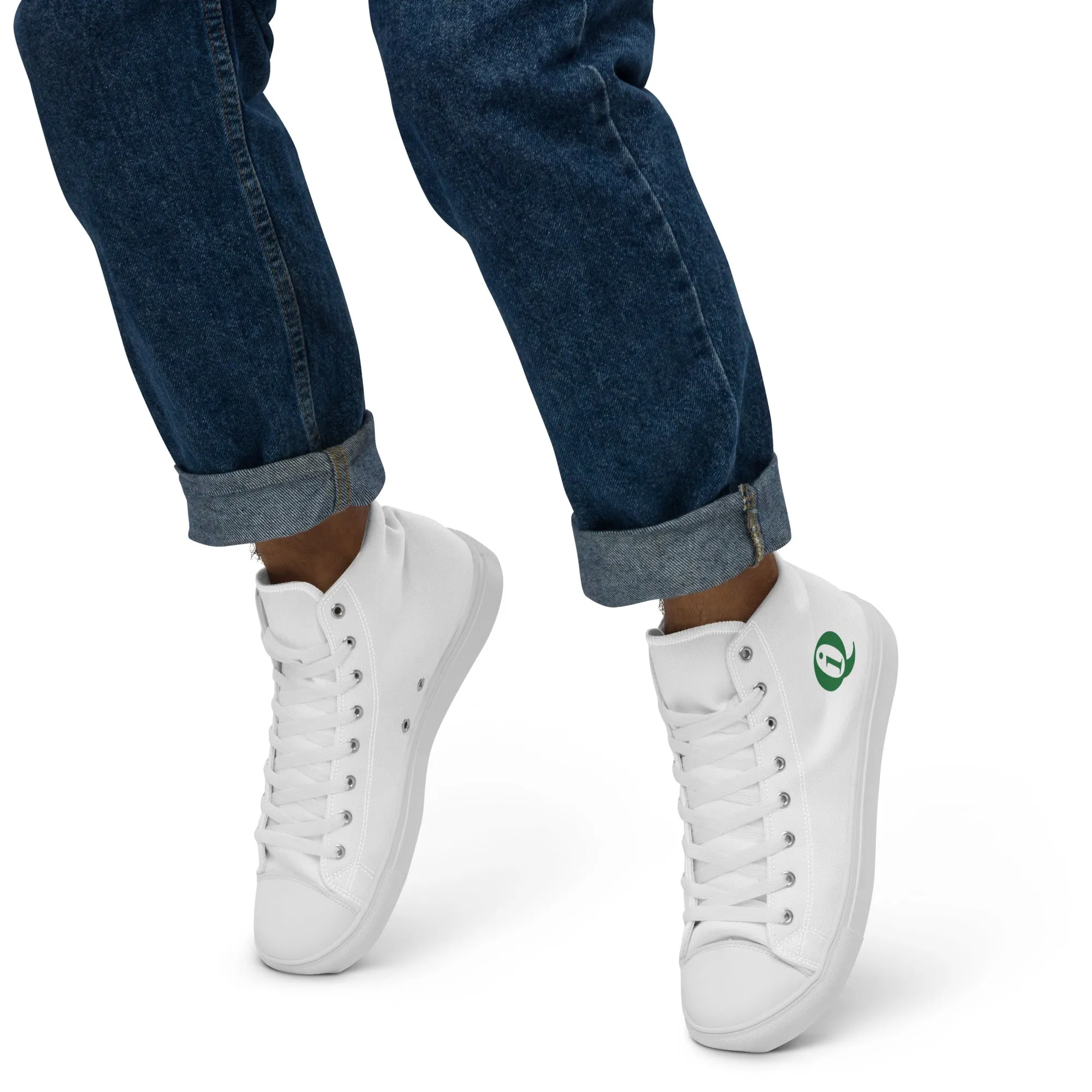 IQ Fashion | Men’s high top canvas shoes