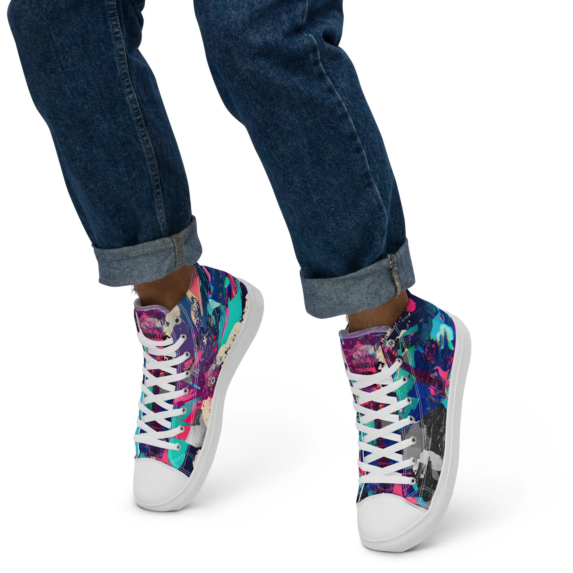Jess Lewis Andromeda Men’s high top canvas shoes - Free Delivery! Rock / Mathrock / Progressive / Jazz Fusion - Alternative Apparel and Merch Only from Phase B Records.