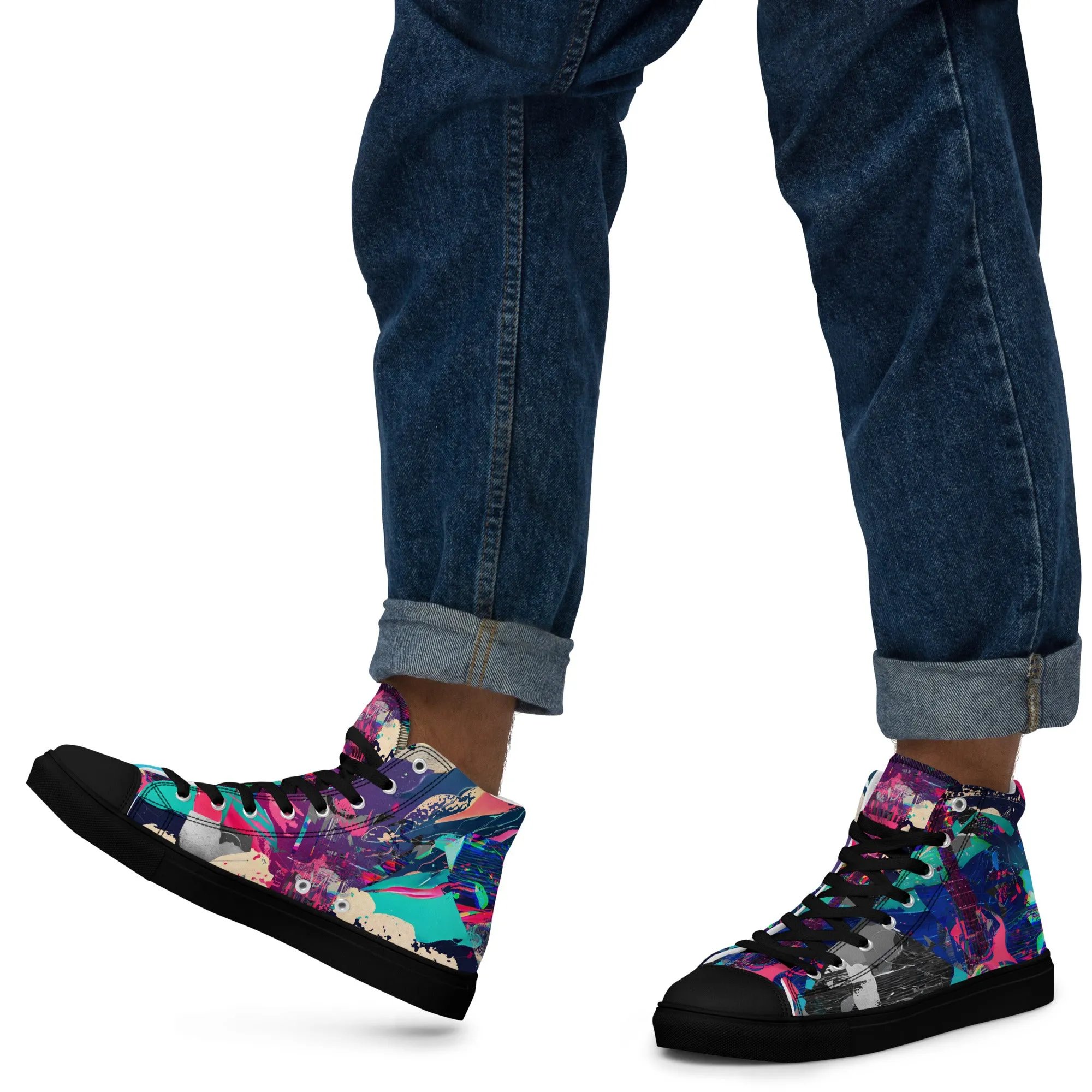 Jess Lewis Andromeda Men’s high top canvas shoes - Free Delivery! Rock / Mathrock / Progressive / Jazz Fusion - Alternative Apparel and Merch Only from Phase B Records.