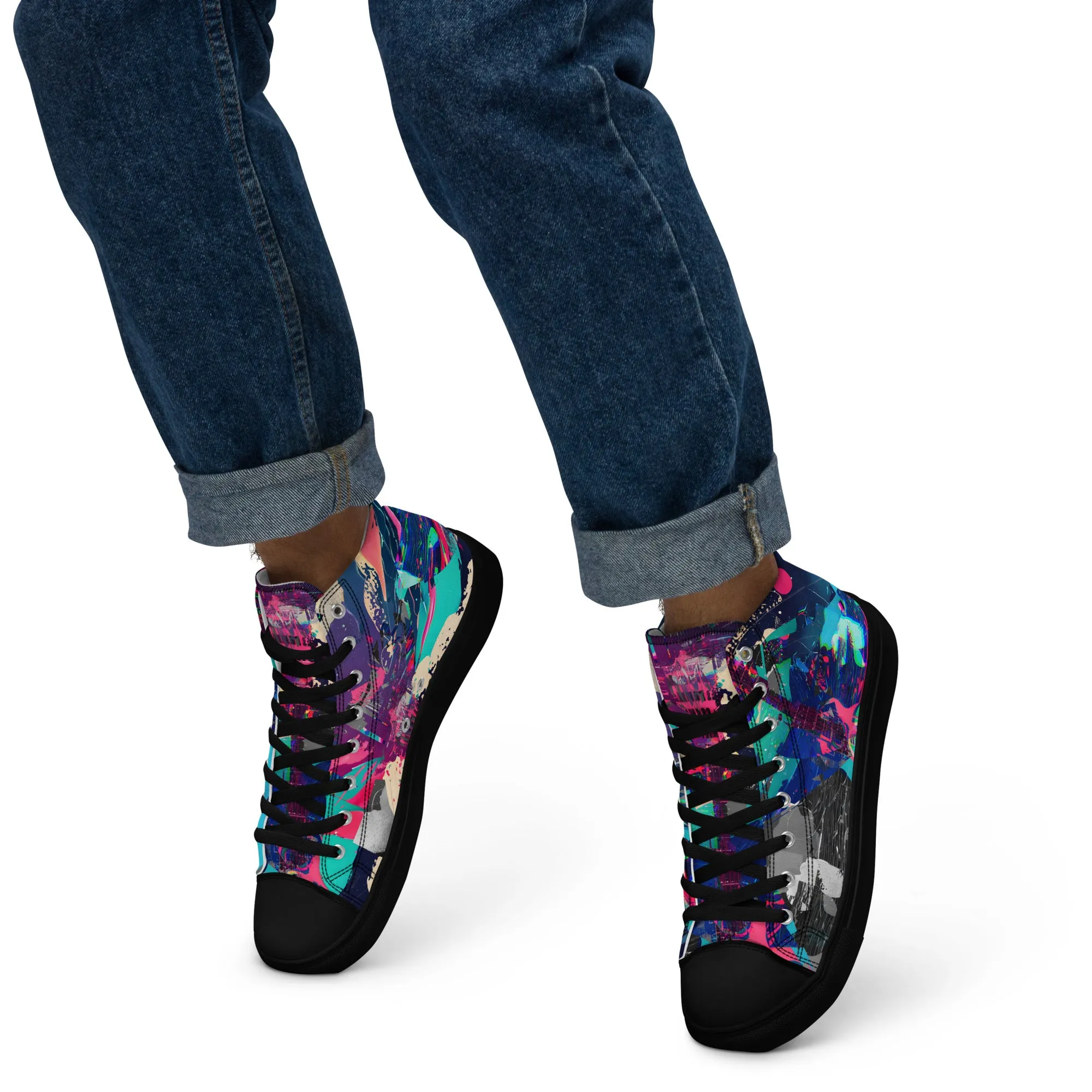 Jess Lewis Andromeda Men’s high top canvas shoes - Free Delivery! Rock / Mathrock / Progressive / Jazz Fusion - Alternative Apparel and Merch Only from Phase B Records.