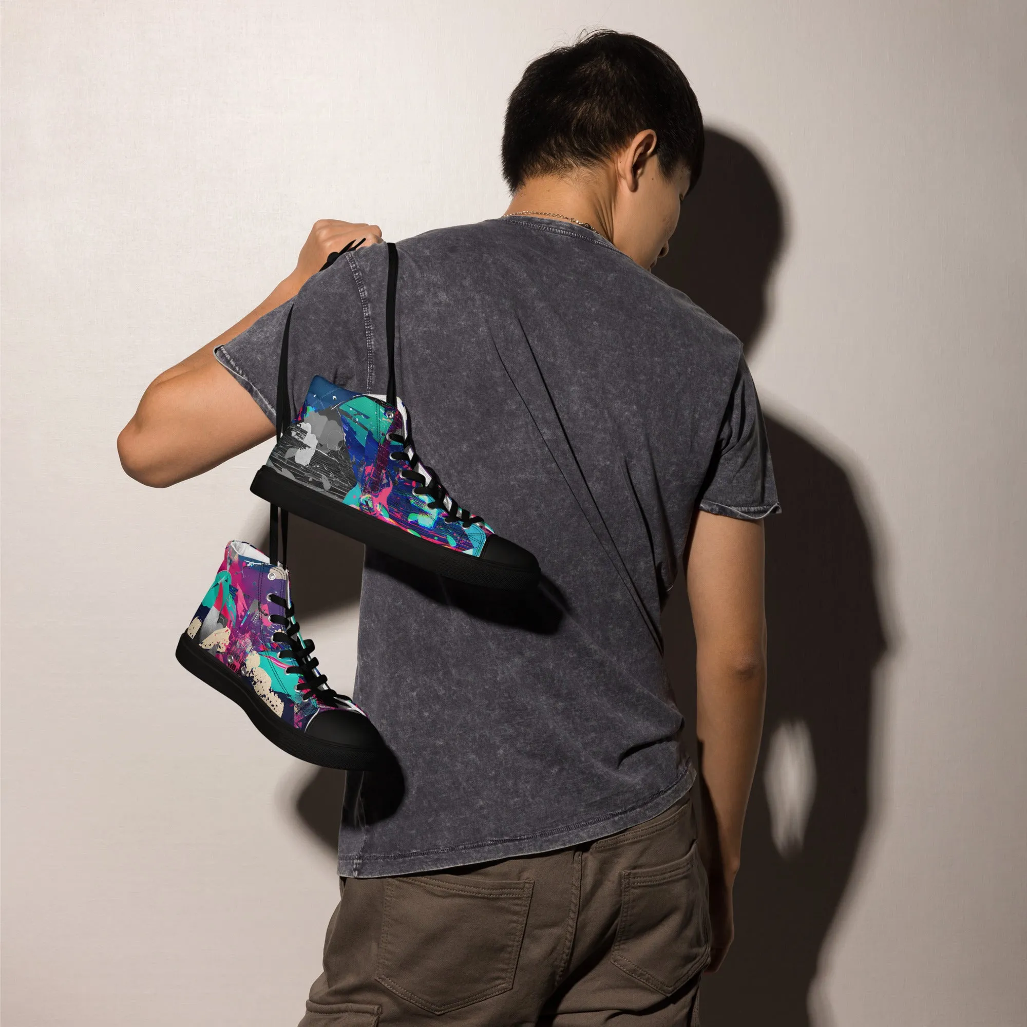 Jess Lewis Andromeda Men’s high top canvas shoes - Free Delivery! Rock / Mathrock / Progressive / Jazz Fusion - Alternative Apparel and Merch Only from Phase B Records.