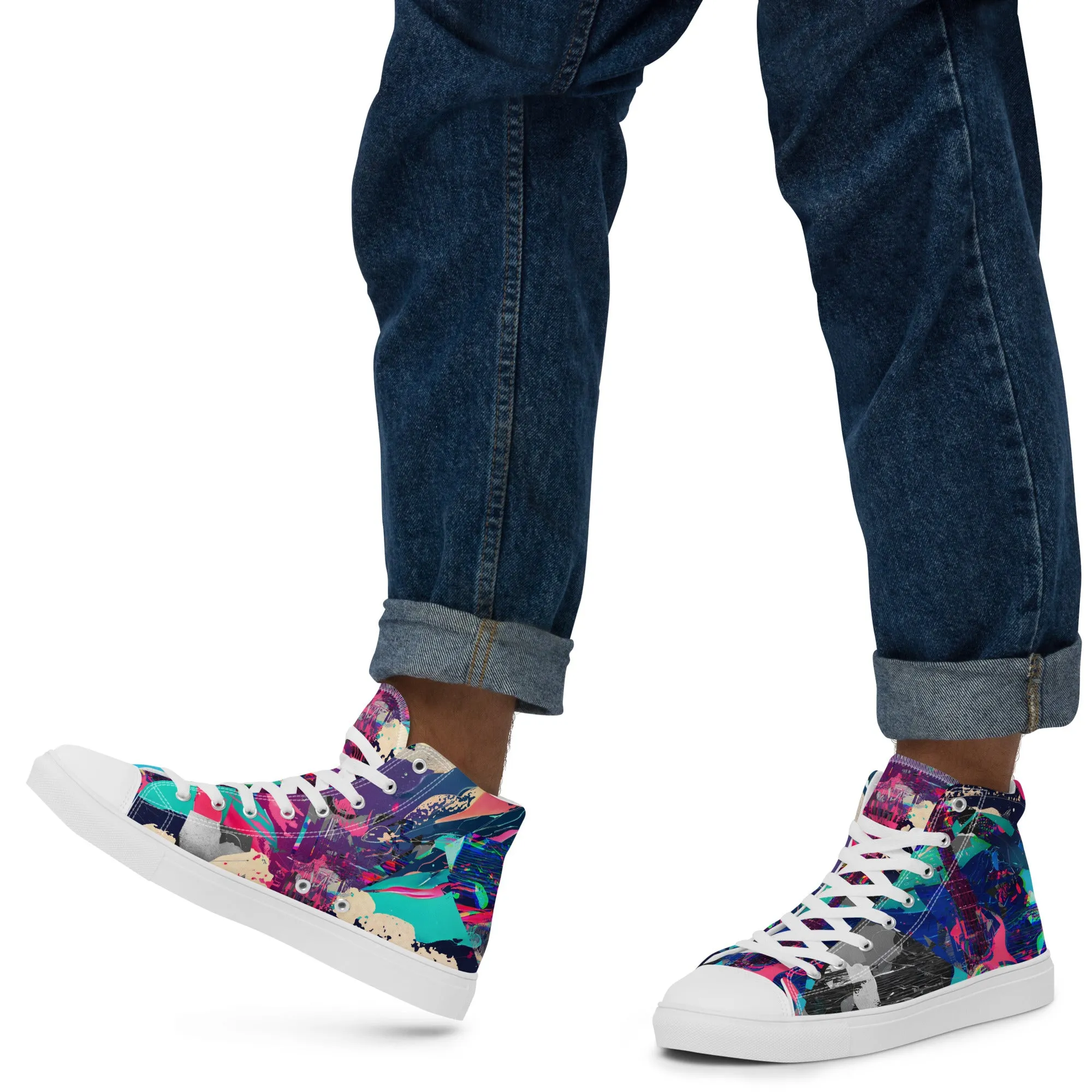 Jess Lewis Andromeda Men’s high top canvas shoes - Free Delivery! Rock / Mathrock / Progressive / Jazz Fusion - Alternative Apparel and Merch Only from Phase B Records.