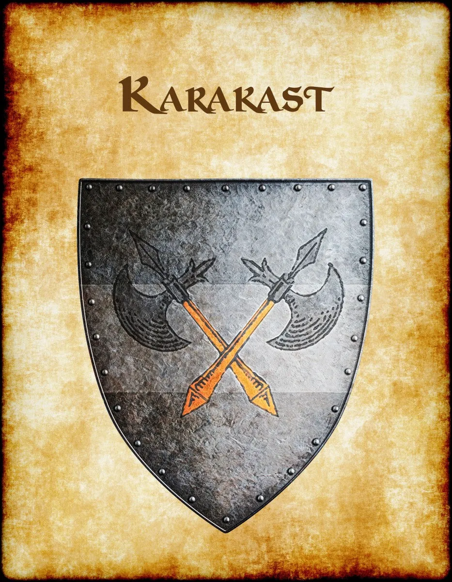 Karakast Heraldry of Greyhawk Anna Meyer Cartography Canvas Art Print