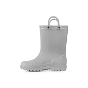 Kids Girls Light Rain Boots Solid Gray - KKOMFORME