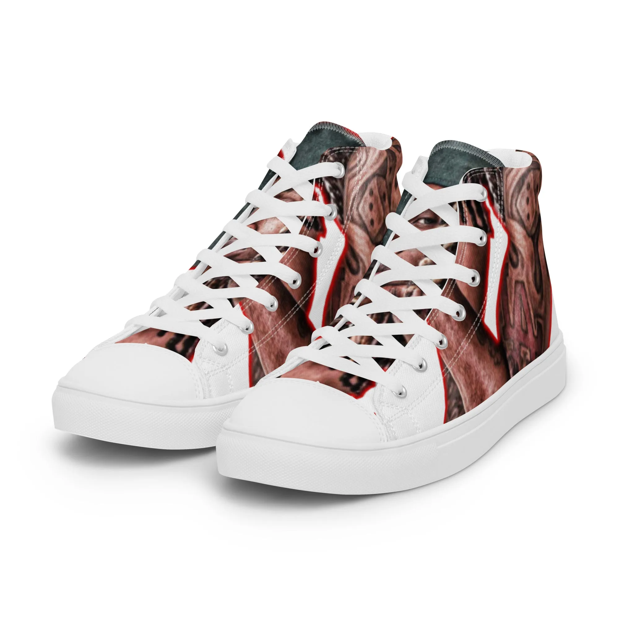 King von high top canvas shoes