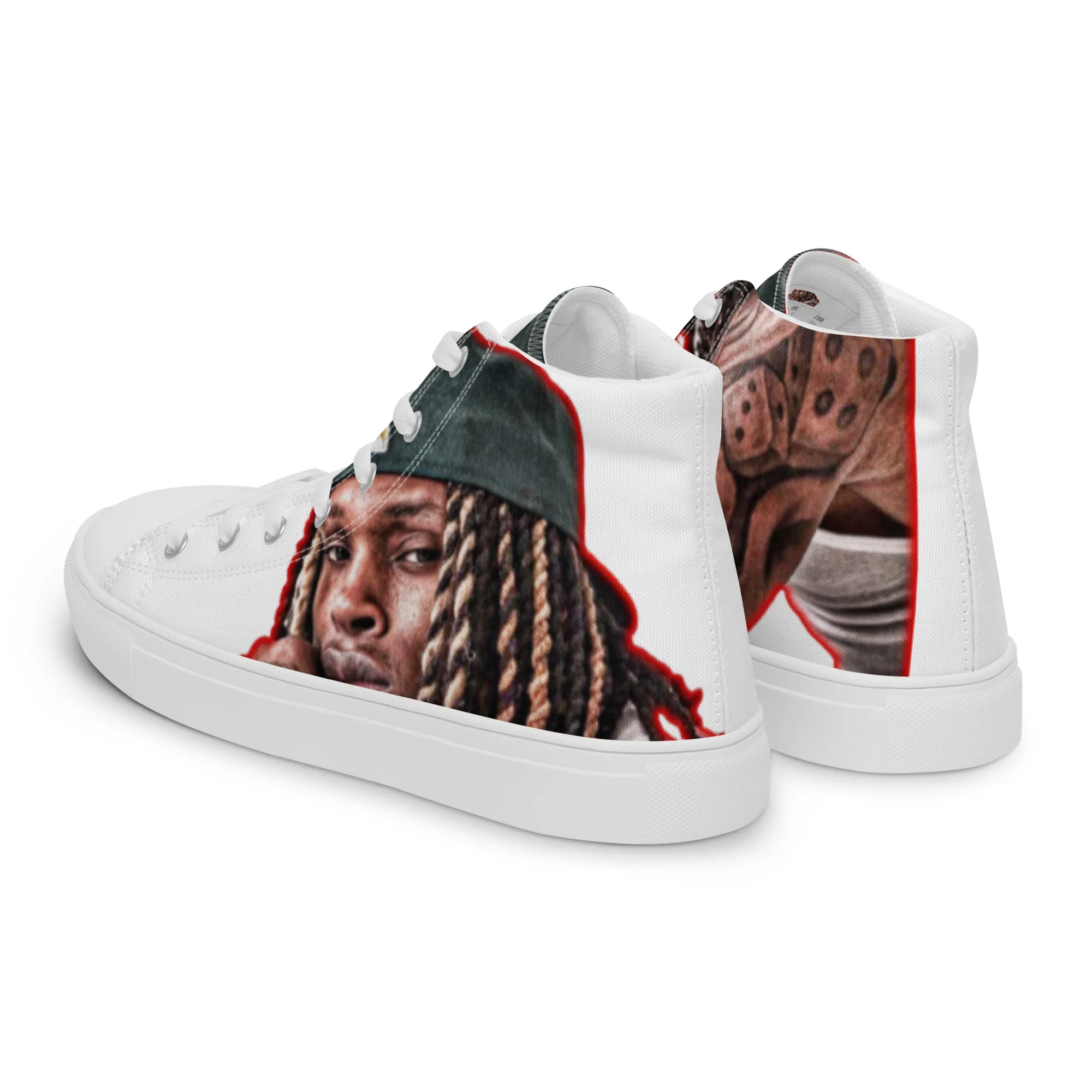 King von high top canvas shoes