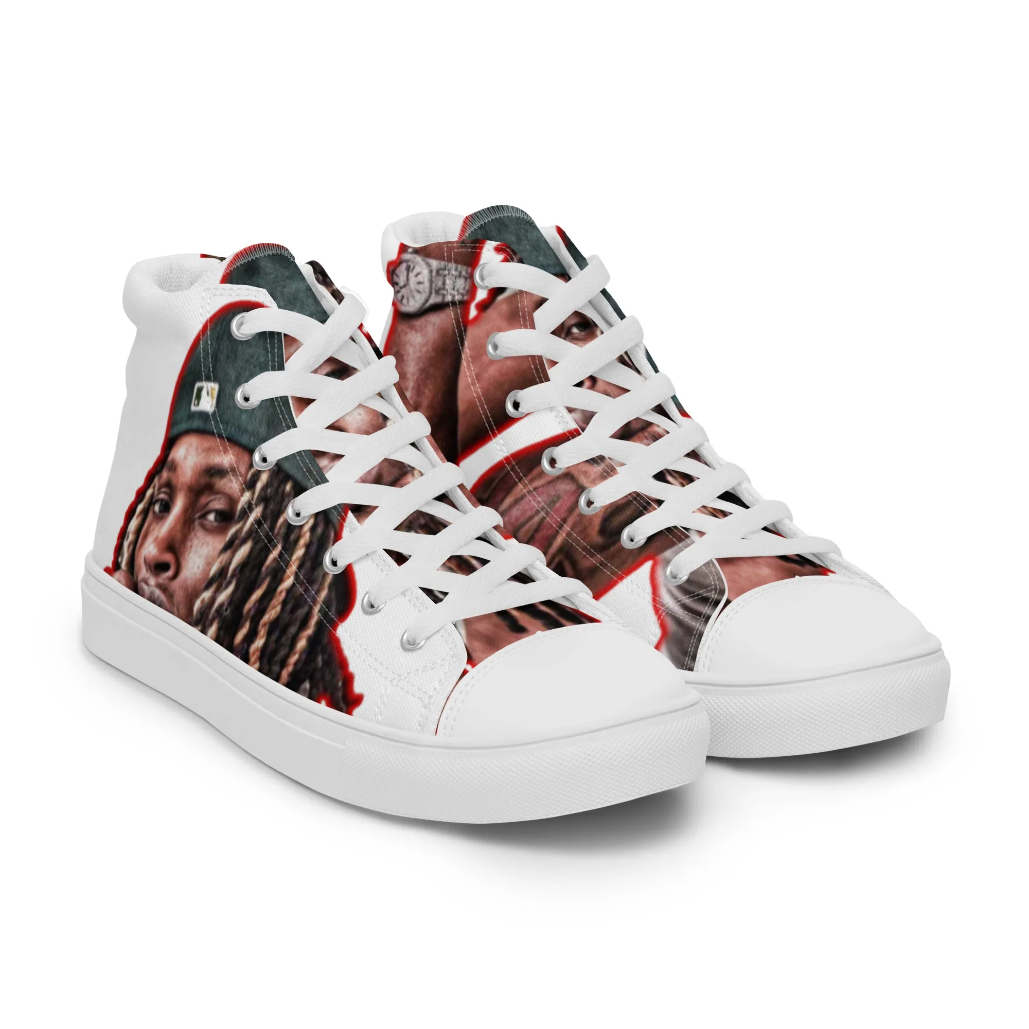 King von high top canvas shoes