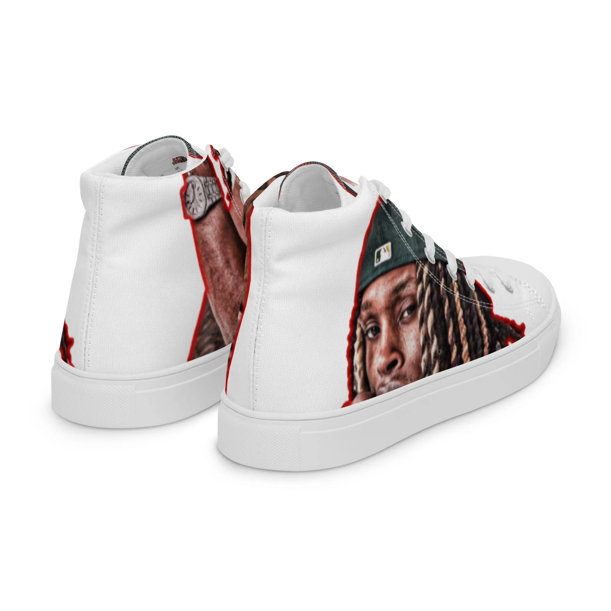 King von high top canvas shoes
