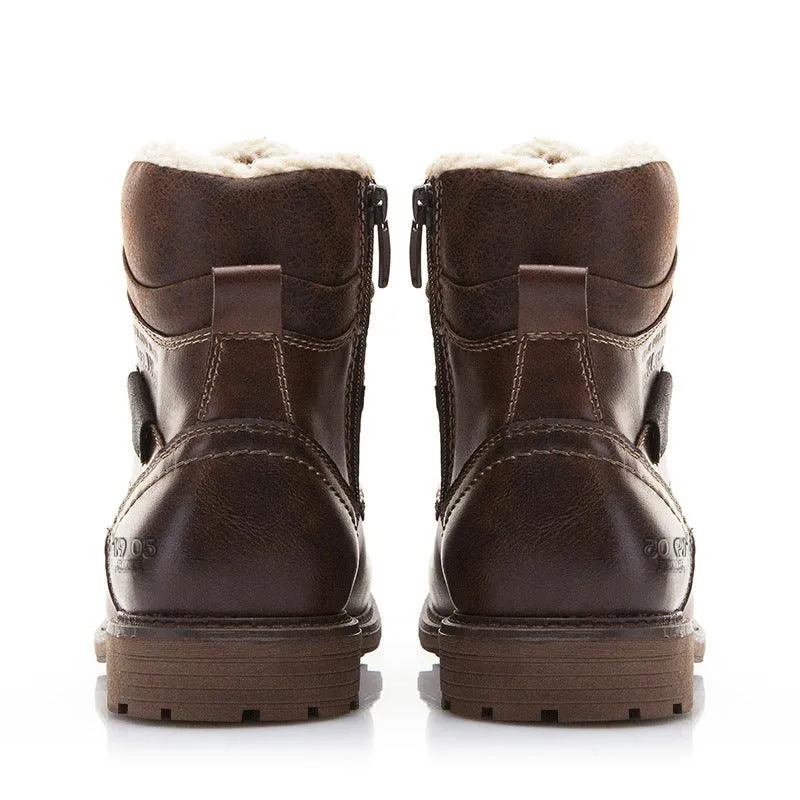 Lace up retro snow boots