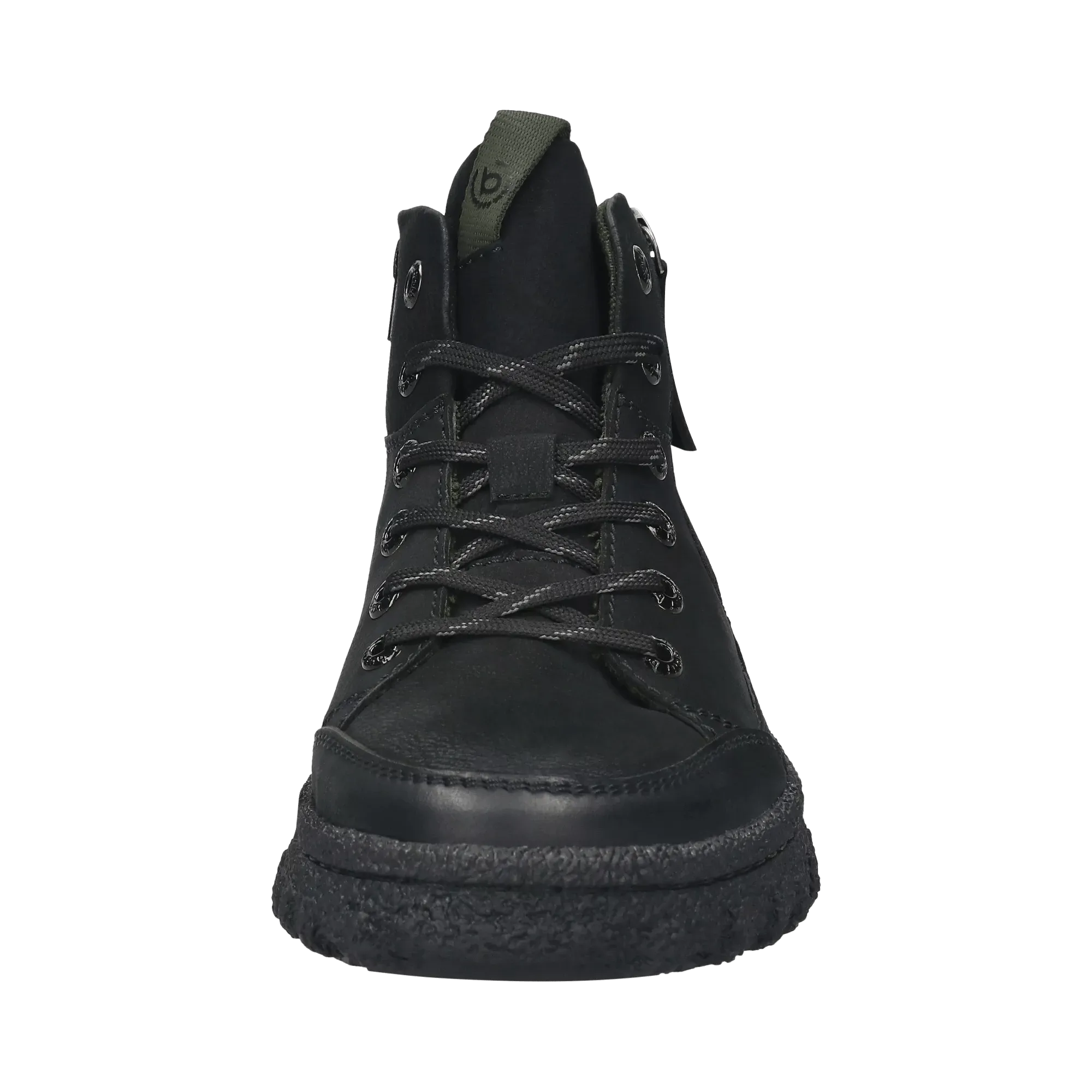 Leder Schnürstiefel schwarz