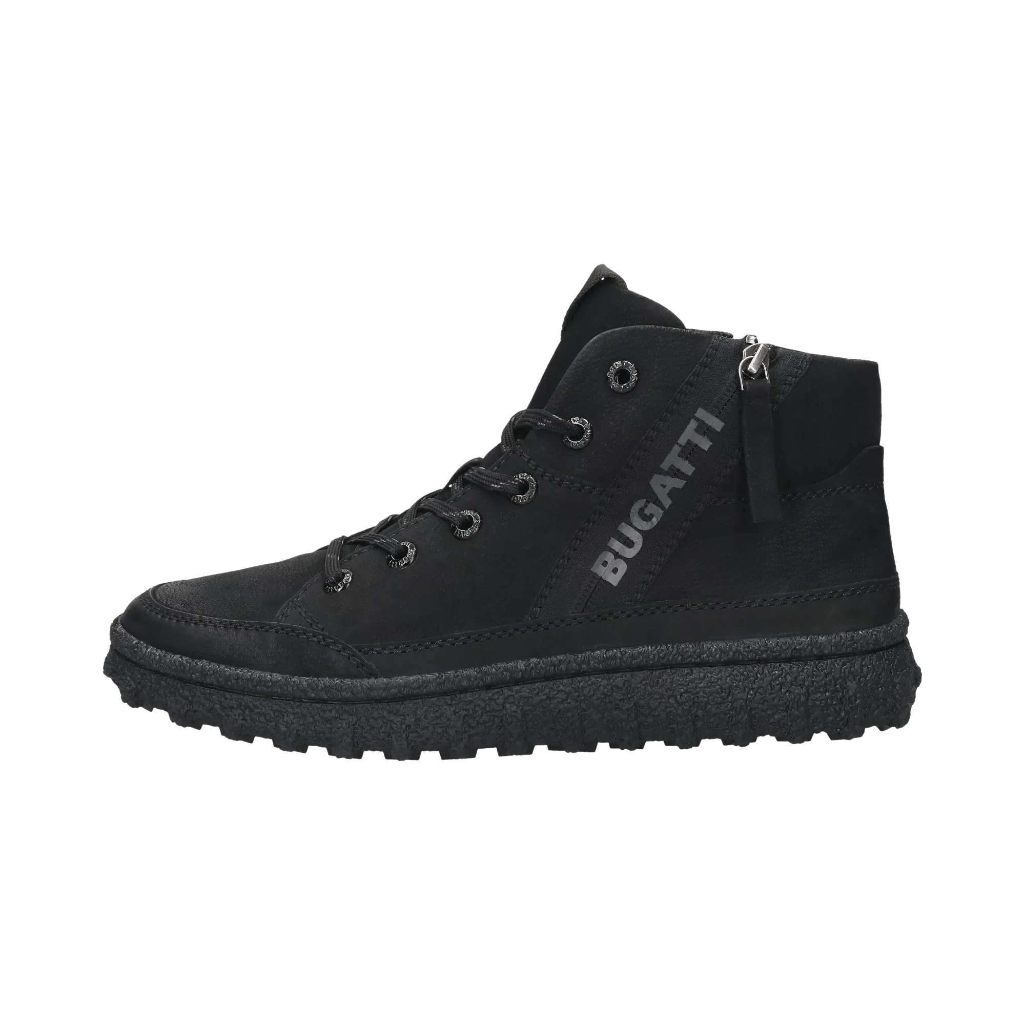 Leder Schnürstiefel schwarz