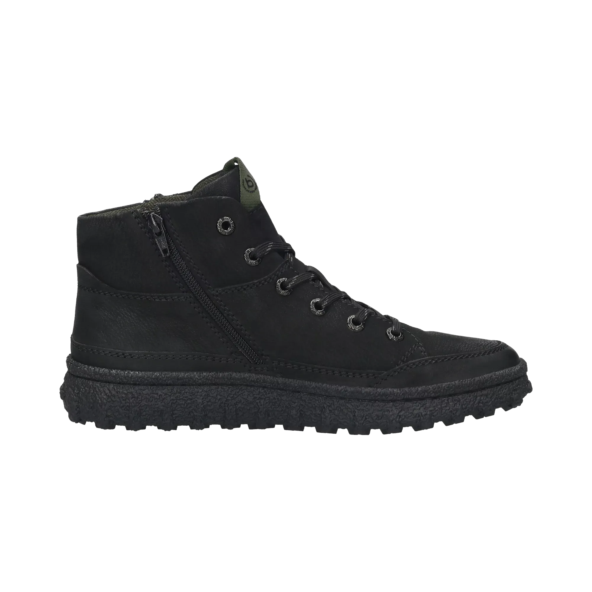 Leder Schnürstiefel schwarz